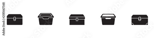 Canvas-taulu Chest icon set