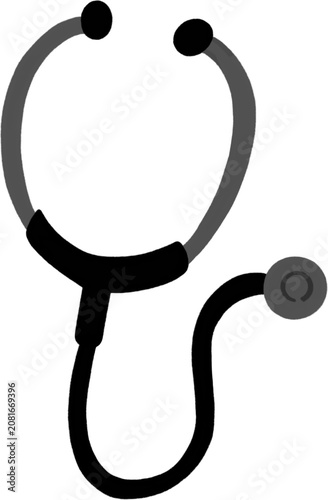 stethoscope on white background