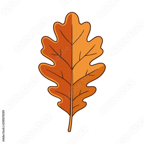 Oak Leaf Autumn Vector Illustration
