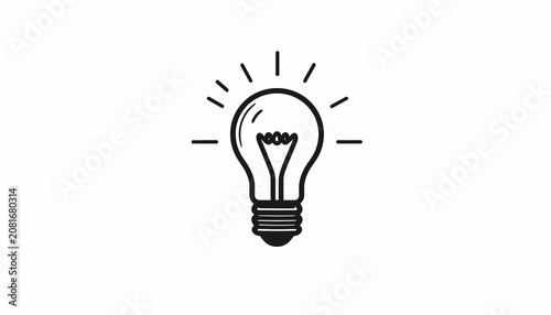 Obraz na płótnie Light Bulb Icon Symbol Idea.