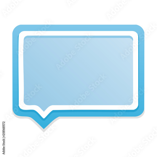 Flat design speech bubble icon