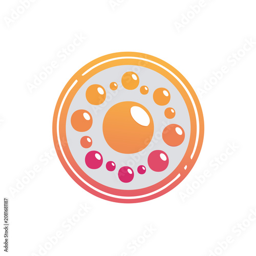Flat illustration of blood cells in circular arrangement