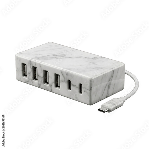 Marble USB multi port hub with Type C cable