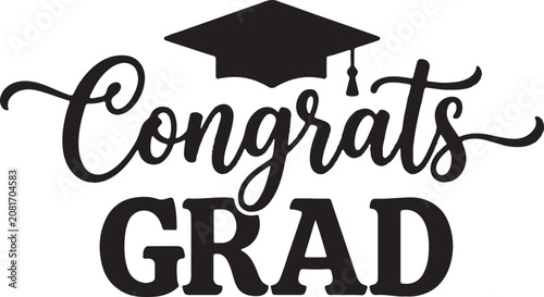 Fotografía Congrats Grad svg, Graduation Cap Cut File