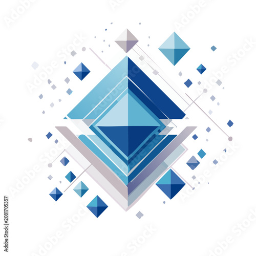 Abstract geometric diamond vector design