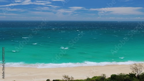 Aerial view of kenting national park and beautiful beach, Taiwan