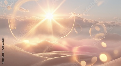 Ethereal Radiance A Golden Haze