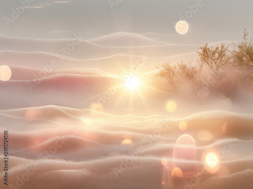 Ethereal Radiance A Golden Haze