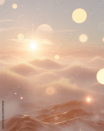 Ethereal Radiance A Golden Haze