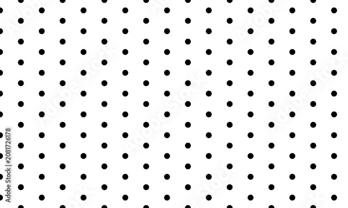 Minimalist black polka dot pattern on white background with background, abstract