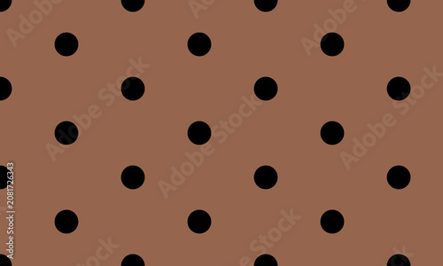Black polka dot pattern on brown background with background abstract geometric