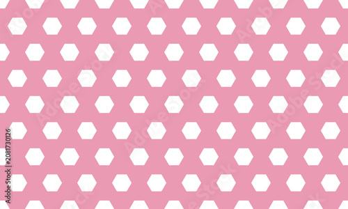 Seamless repeating pattern of white circular dots on a pink background
