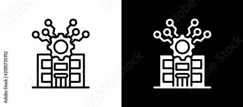 Bild auf Leinwand Enterprise Technology lineglyph icon