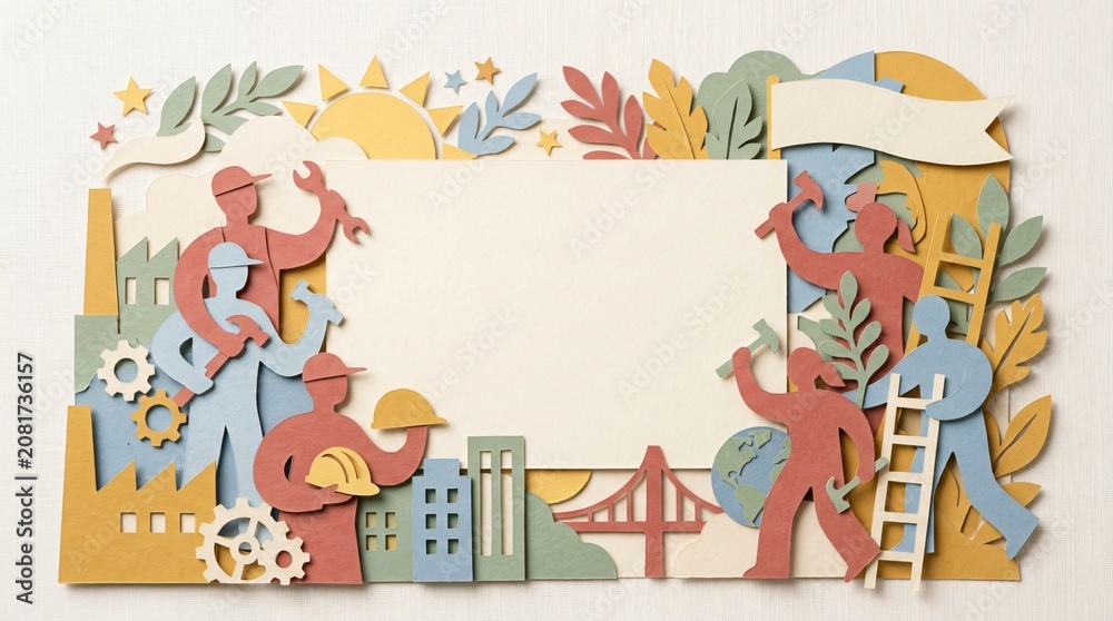 Fototapeta premium Cute Cartoon Kids Farm Scene with Animals and Toys for Children's Decor.