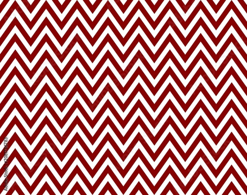 Dark red and white chevron zigzag seamless pattern background, bold geometric stripe repeat textile illustration.