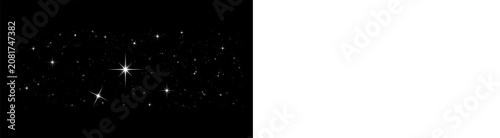 Foto Abstract star field background with glowing twinkling lights for cosmic space composition and digital overlay design effect