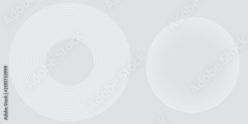 Fotografie Abstract white glowing geometric lines on gray background