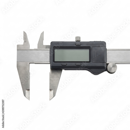 Fotografía Generic digital vernier caliper measuring tool isolated on white.