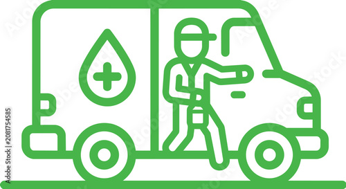 Valokuva Line Art Delivery Service Icon Representing Logistics and Transportation