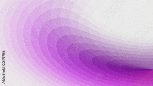 Quadro su tela Soft layered curved purple gradient abstract backdrop with grainy noise texture, pale lavender to deep violet tones, blank white copy space on upper right