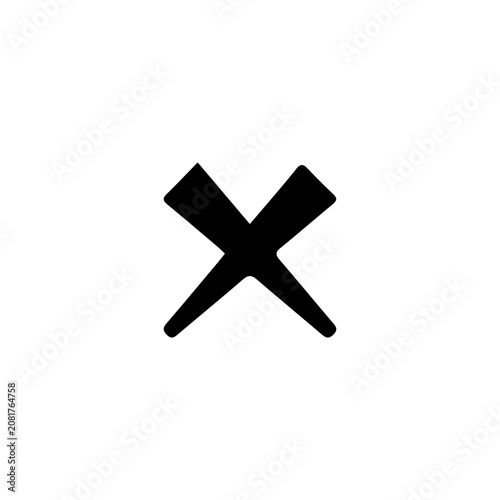 Принти на полотні hand drawn cross mark icon