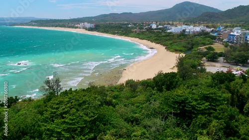 Aerial view of kenting national park and beautiful beach, Taiwan