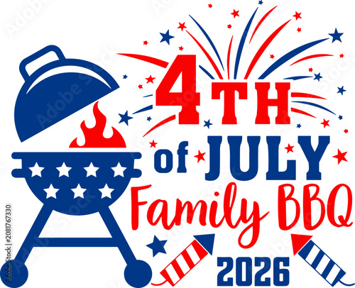 4TH of July family BBQ 2026 SVG