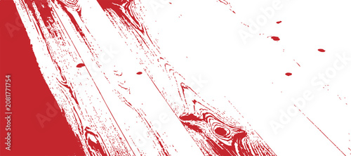 Abstract red brush stroke texture on a clean white background for artistic creative projects and design overlays.