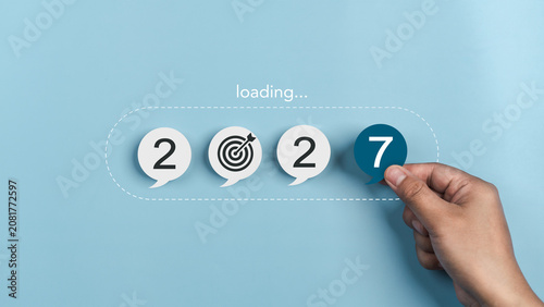 Fotografía Goals 2027 concept, and goal setting for the new year
