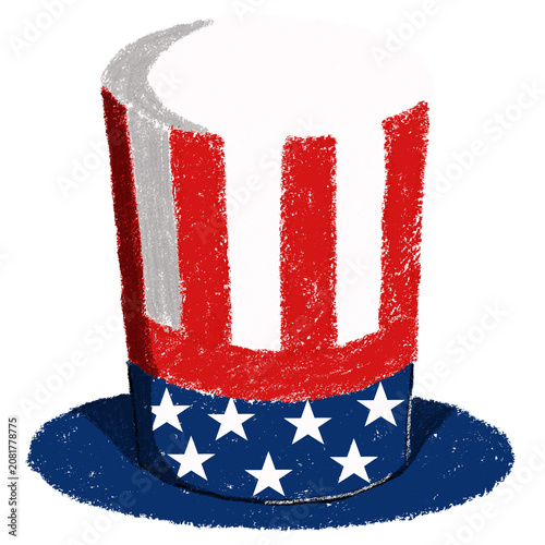 American patriotic top hat 