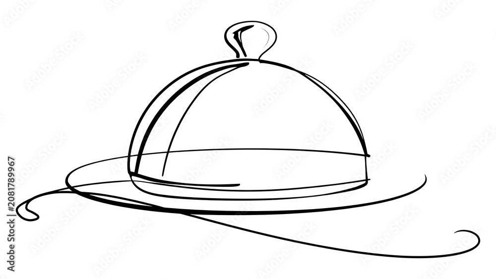 Fototapeta premium Elegant cloche bell jar white background.