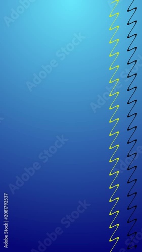 Blue background with wavy lines in motion