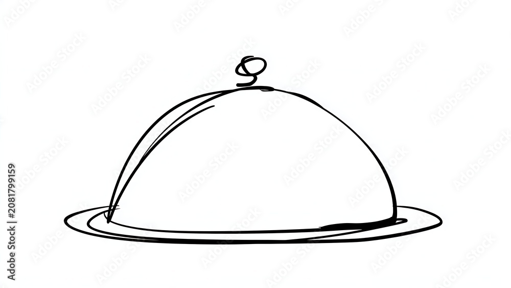 Fototapeta premium Cloche bell jar on white background.