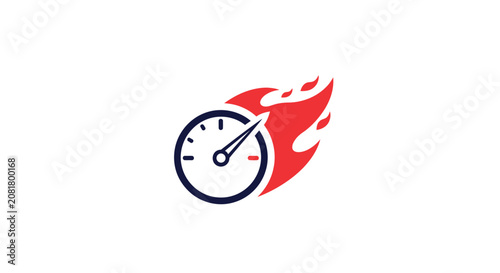 Speedometer with flame design element.