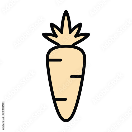 Simple cartoon carrot vegetable illustration