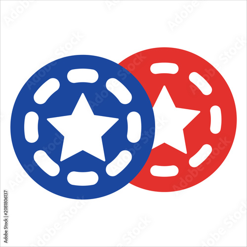 tokens icon. simple flat colored vector