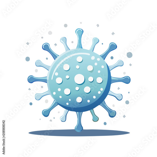Blue Coronavirus Vector Illustration