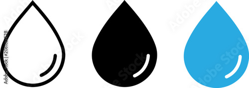 set of water drops