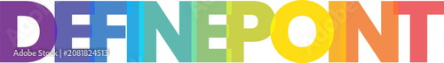 Fotografie A contemporary and expressive logo presenting the word DEFINEPOINT with a beauti