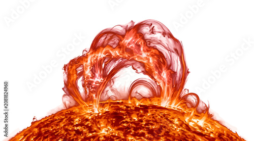 Εκτύπωση καμβά Massive solar prominence erupting from the surface of the sun