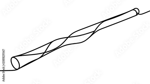 Twisted rope knot illustration on white background.