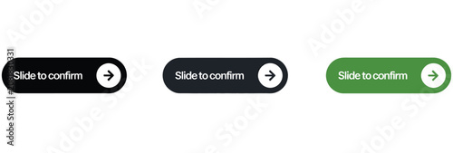 Fotografie Slide to confirm toggle switch UI elements for mobile application checkout trans