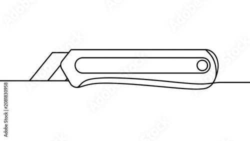 Utility knife isolated on white background.