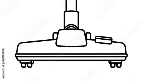 Vacuum cleaner base on white background.