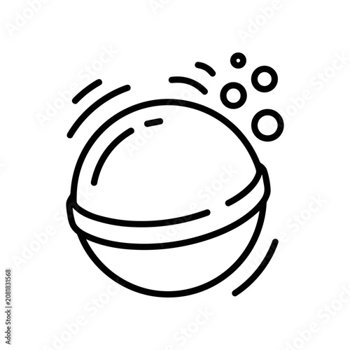 Black and white soap bubble illustration.