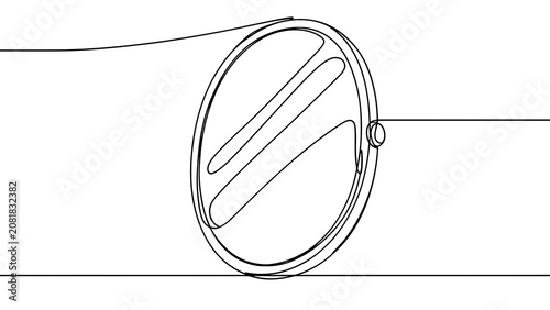 Vintage camera lens with light rays illustration.