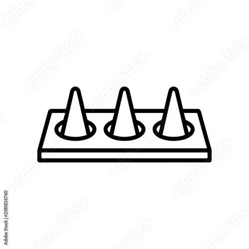 Three Ice Cream Cones on Tray.