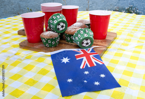 Australia Football Party with Cakes, Bunting and Match Day Celebrations