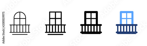 Foto Balcony window icon