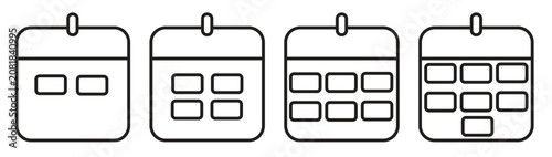 Obraz na płótnie Calendar icon set. Calender symbol. calendar vector icon